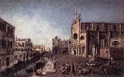 ALBOTTO  Francesco View of Campo Santi Giovanni e Paolo oil painting artist